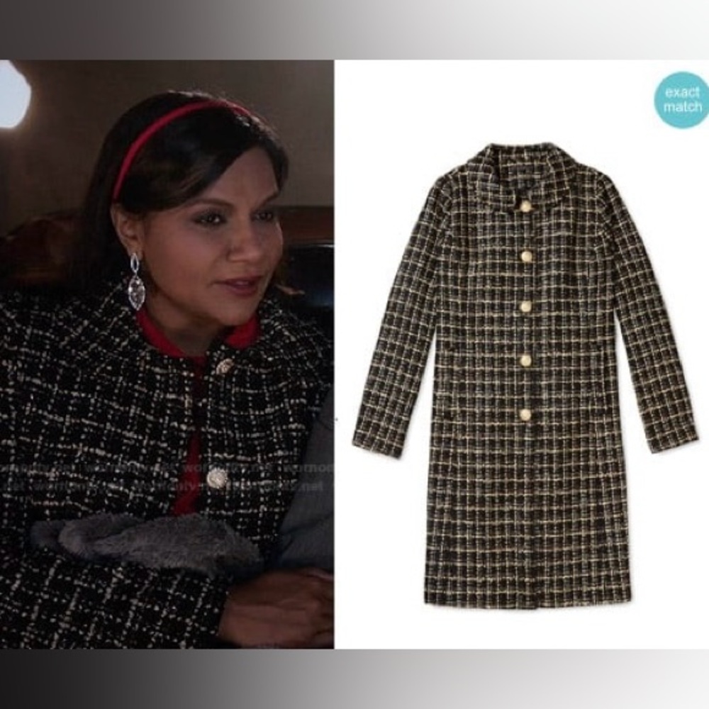 Salvador Perez Peter Pan Collar Coat in Black/Gold with Metallic & Jewel Accents